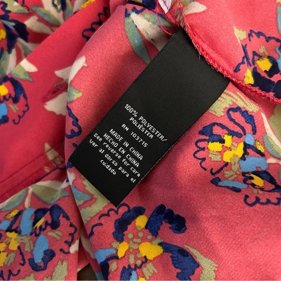 Zach & Rachel Women's Bubble Eye Lit Sleeve Button Down Floral Blouse Medium - Picture 6 of 9